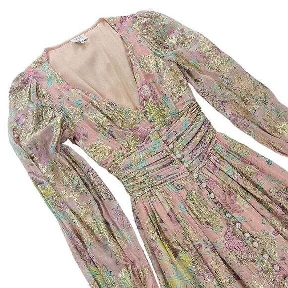 HEMANT AND‎ NANDITA Nora Maxi Dress in Rose Pink - Picture 3 of 11